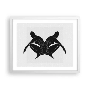 Póster en marco blanco - Un alma compartida - 50x40 cm