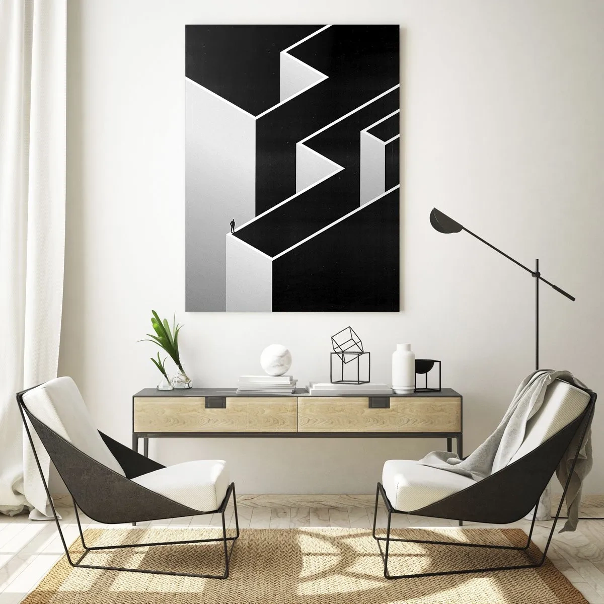 Cuadro sobre vidrio - Impresiones sobre Vidrio - Soledad en la cumbre - 70x100 cm