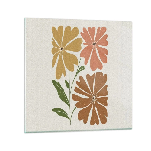 Cuadro sobre vidrio - Impresiones sobre Vidrio - Naturaleza y geometría - 60x60 cm