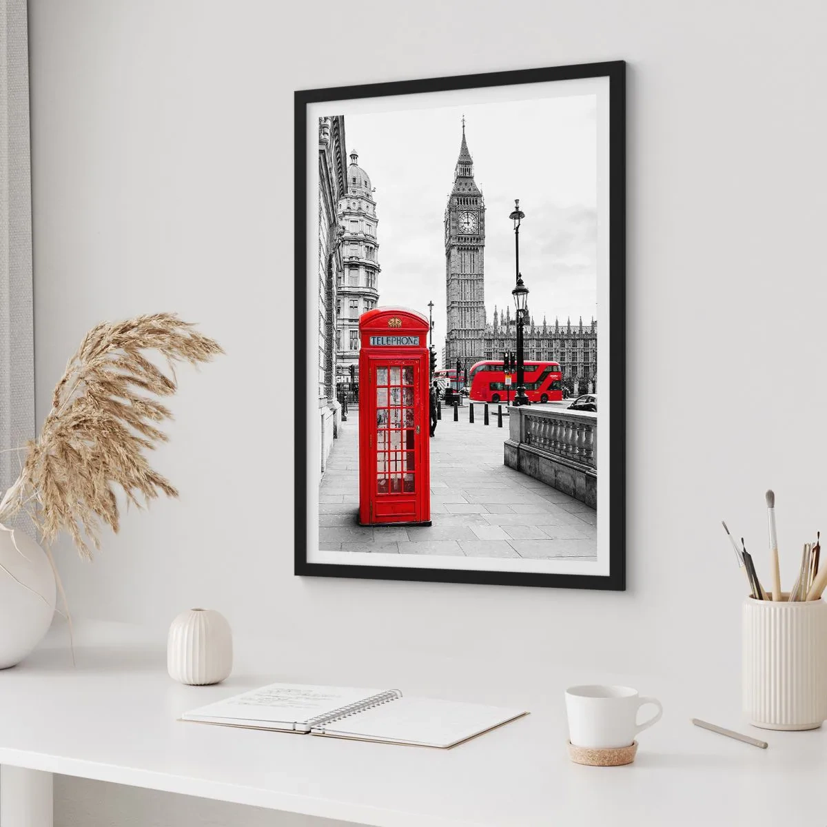 Póster en marco negro - Sin duda, Londres - 61x91 cm