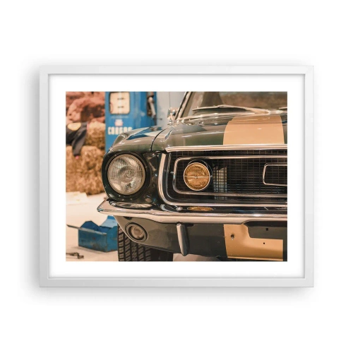 Póster en marco blanco - Encuentro con una leyenda - 50x40 cm