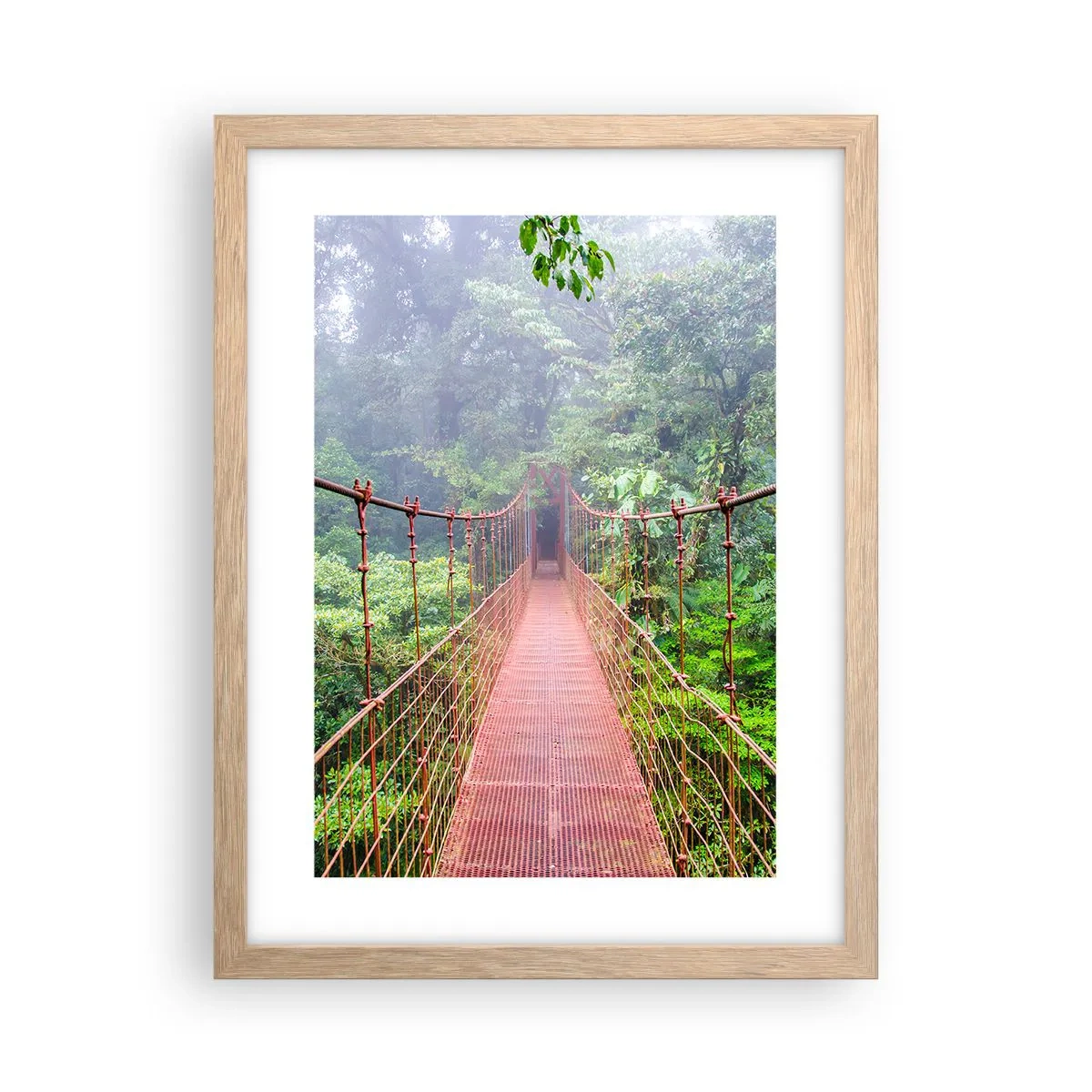 Póster en marco roble claro - Suspendido sobre las copas - 30x40 cm