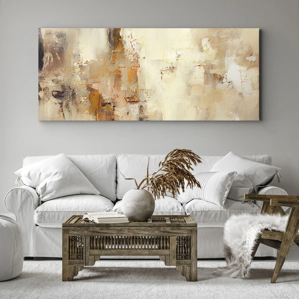 Cuadro sobre lienzo - Impresión de Imagen - El alma del ámbar - 100x40 cm