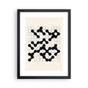 Póster en marco negro - Juego chino - una variación - 30x40 cm