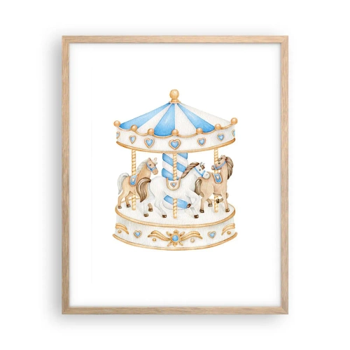 Póster en marco roble claro - Dulce infancia - 40x50 cm