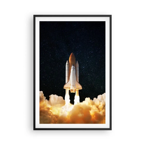Póster en marco negro - ¡Ad astra! - 61x91 cm