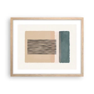 Póster en marco roble claro - Todo en orden - 50x40 cm