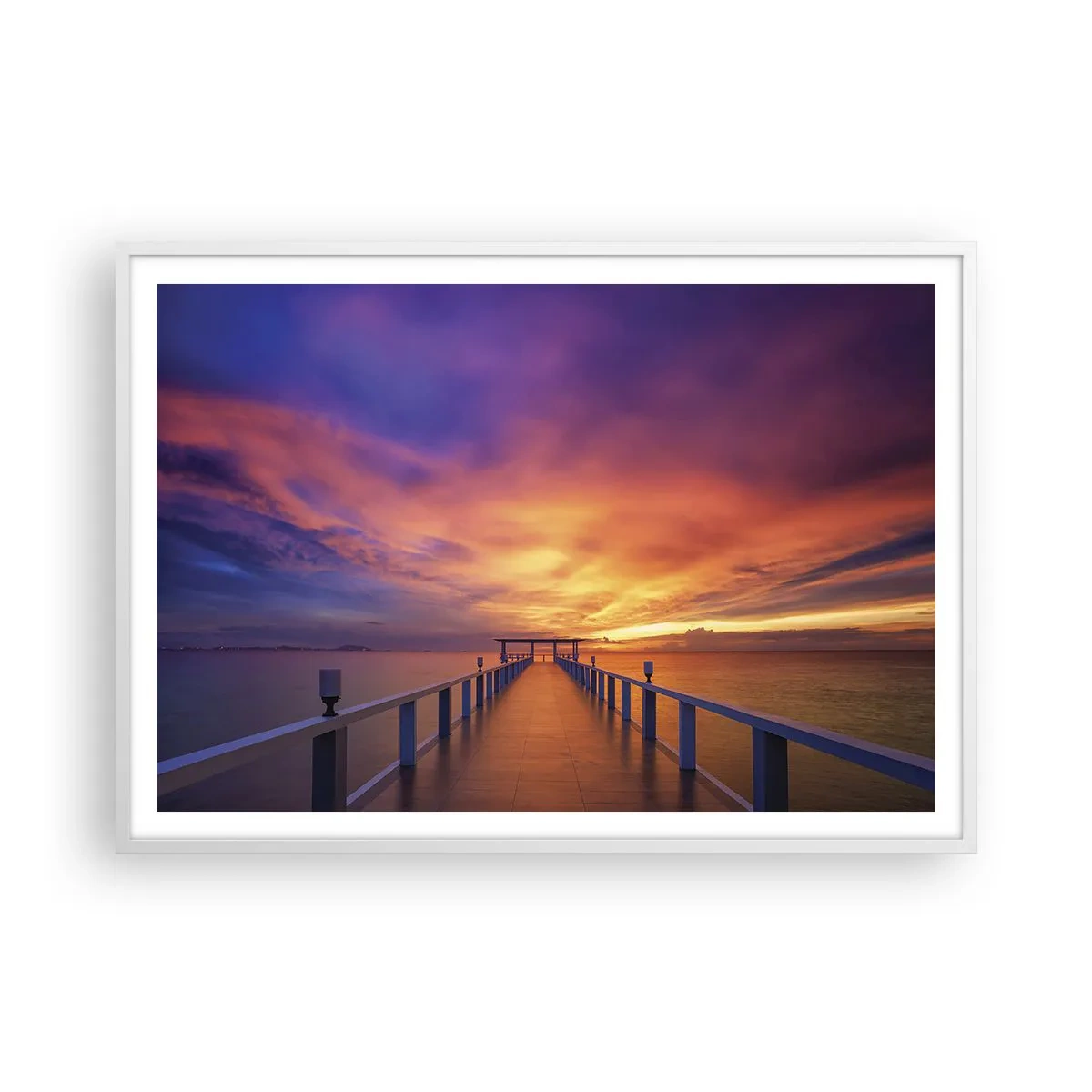 Póster en marco blanco - Sin fin - 100x70 cm