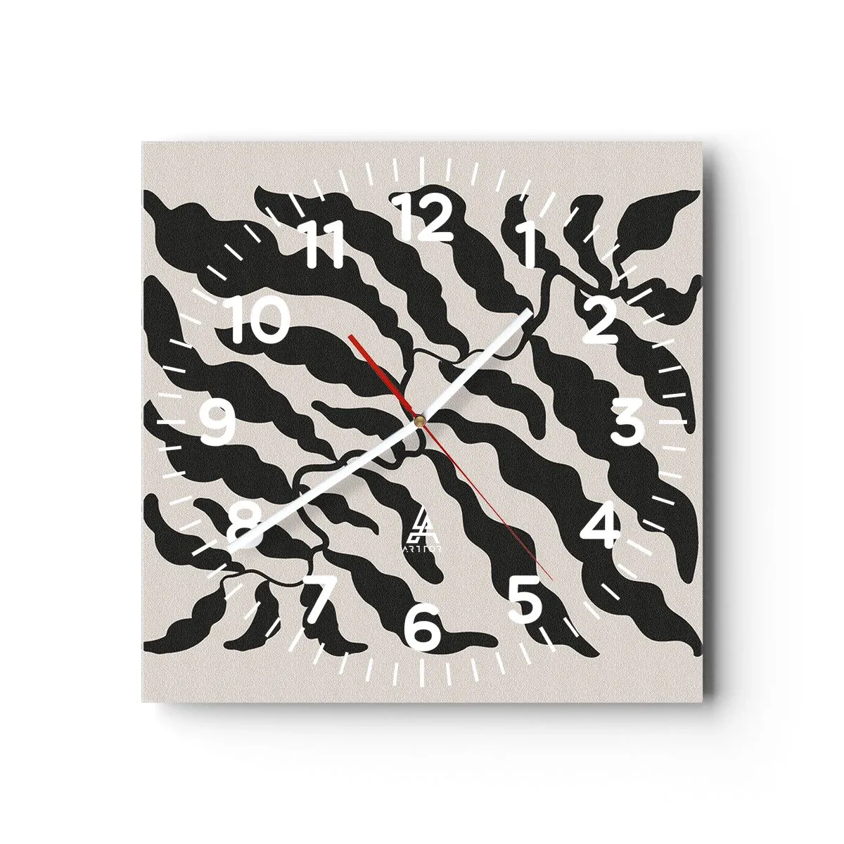Reloj de pared - Reloj de vidrio - La naturaleza de un cuadrado - 30x30 cm