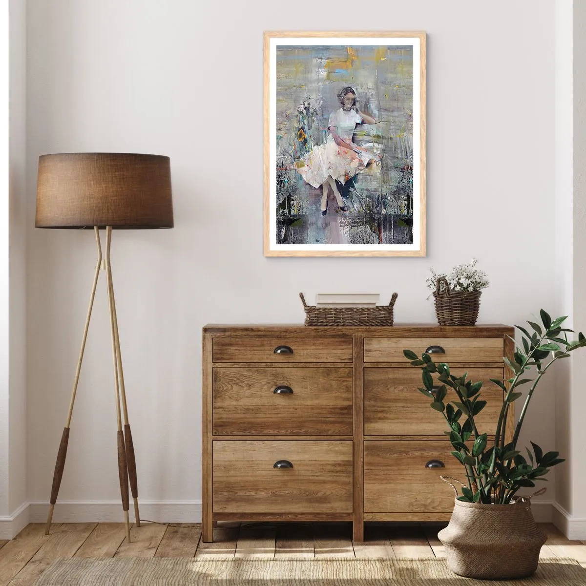 Póster en marco roble claro - Clásica y moderna - 40x50 cm