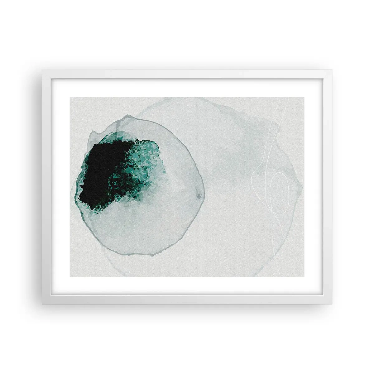 Póster en marco blanco - En una gota de agua - 50x40 cm