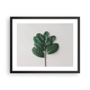 Póster en marco negro - El dibujo de la propia naturaleza - 50x40 cm