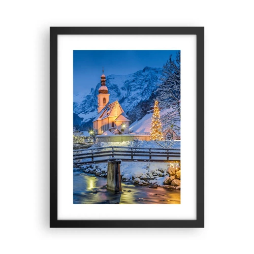 Póster en marco negro - El espíritu de la Navidad - 30x40 cm