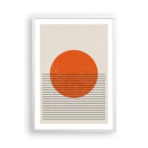 Póster en marco blanco - Siempre el sol - 50x70 cm