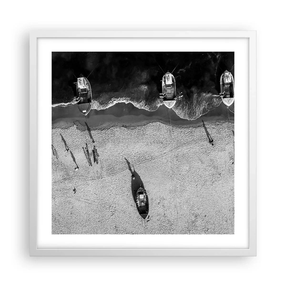 Póster en marco blanco - Aún en la orilla... - 50x50 cm