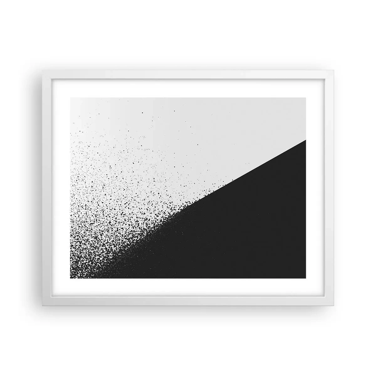 Póster en marco blanco - Cada vez más rápido, cada vez más alto - 50x40 cm