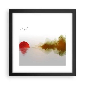 Póster en marco negro - Una promesa de paz - 30x30 cm