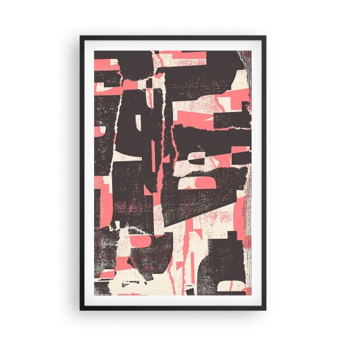 Póster en marco negro - Todo el ajetreo - 61x91 cm