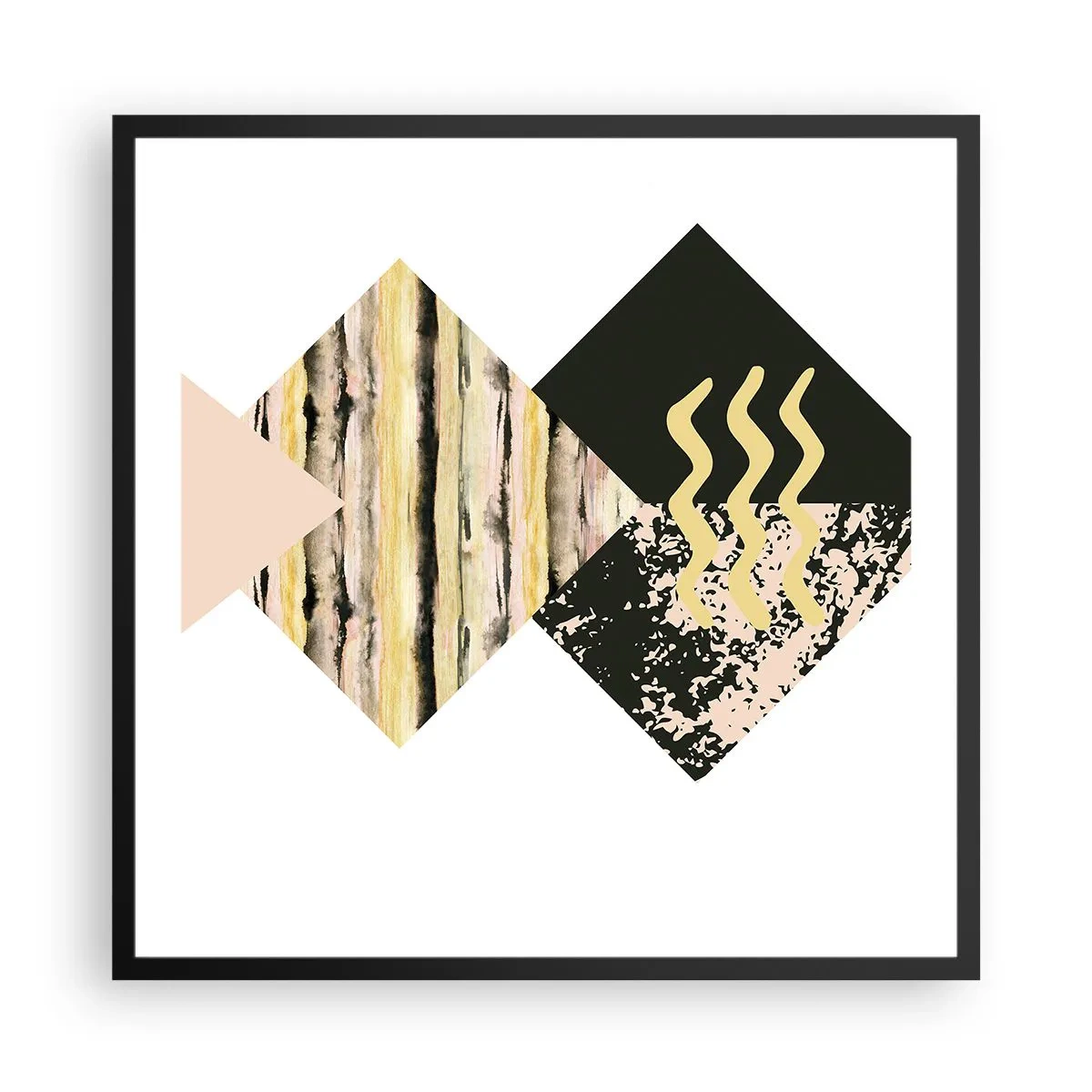 Póster en marco negro - No es tan sencillo - 60x60 cm