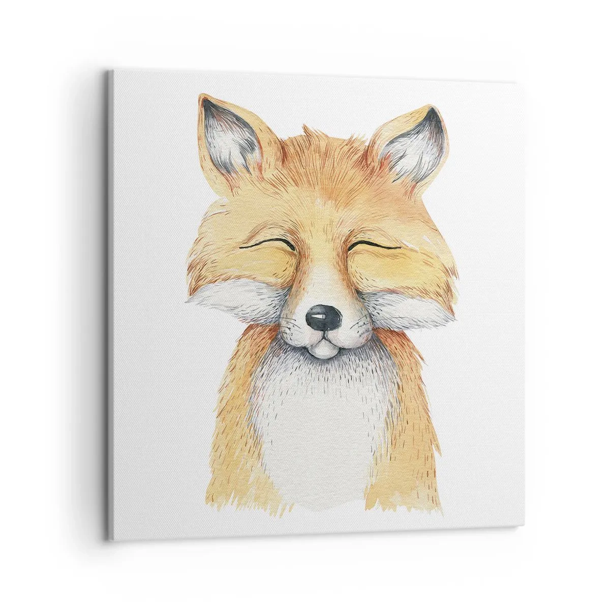 Cuadro sobre lienzo - Impresión de Imagen - Humor de zorro - 50x50 cm