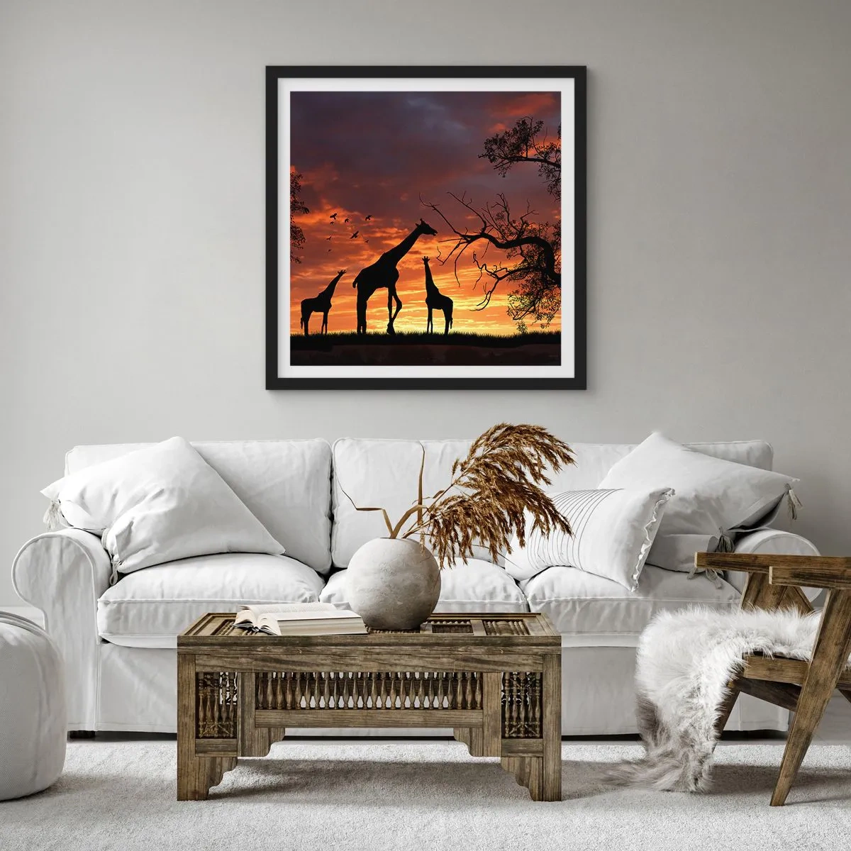 Póster en marco negro - Una pequeña cena con tus seres queridos - 50x50 cm