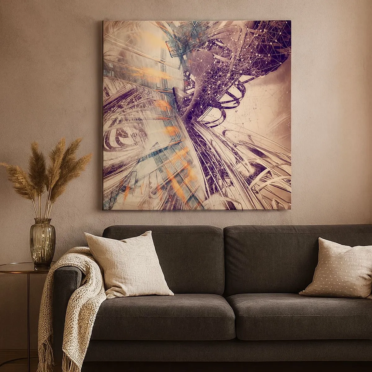 Cuadro sobre lienzo - Impresión de Imagen - Con mucha prisa - 30x30 cm