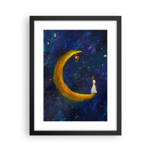 Póster en marco negro - La llamada de la Luna - 30x40 cm