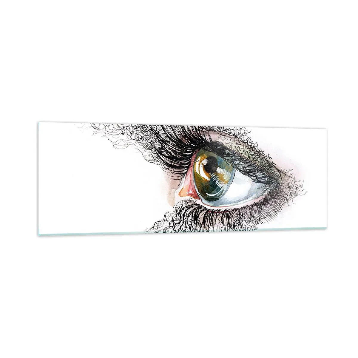 Cuadro sobre vidrio - Impresiones sobre Vidrio - Mira directamente a tu alma - 90x30 cm