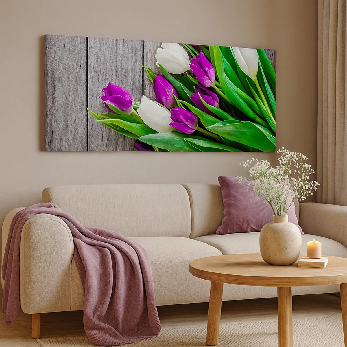 Cuadro sobre lienzo - Impresión de Imagen - El día de la fiesta de la primavera - 30x30 cm