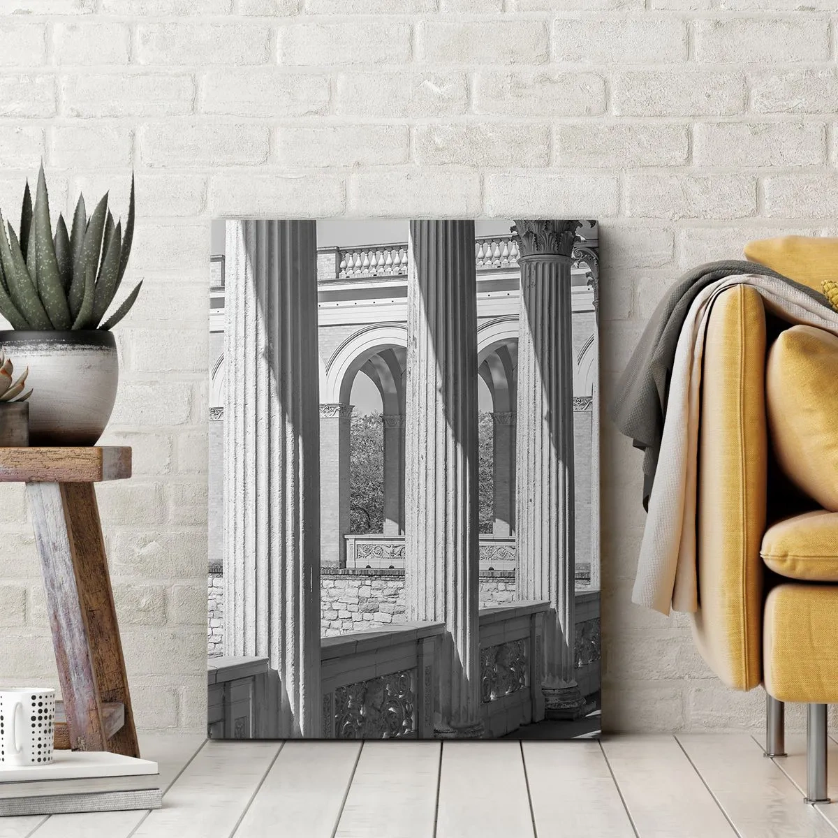 Cuadro sobre lienzo - Impresión de Imagen - Galería soleada - 65x120 cm