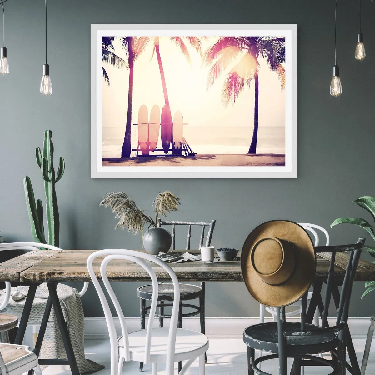 Póster en marco blanco - Va a ser un gran día - 70x50 cm