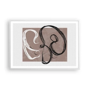 Póster en marco blanco - Composición: la búsqueda de la plenitud - 100x70 cm