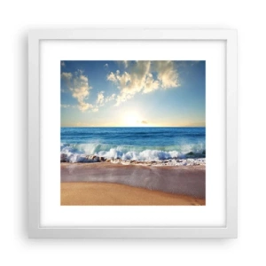 Póster en marco blanco - Movimiento y quietud al mismo tiempo - 30x30 cm