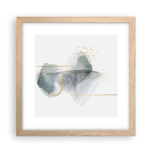 Póster en marco roble claro - Sobre la relación entre el gris y el oro - 30x30 cm