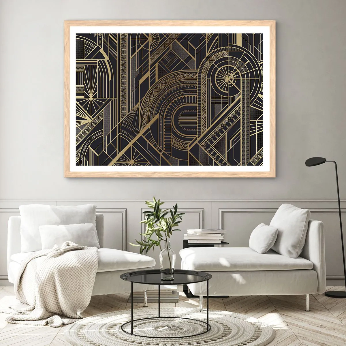 Póster en marco roble claro - Conceptos, ideas, planes - 40x30 cm