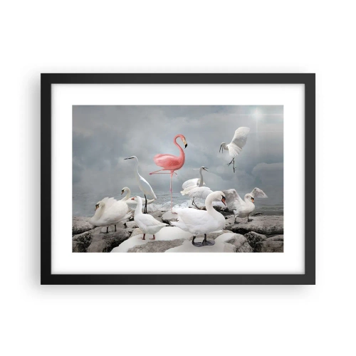 Póster en marco negro - ¿De dónde vengo? - 40x30 cm