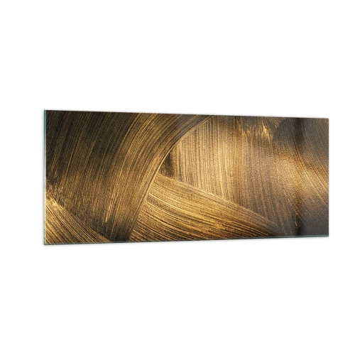 Cuadro sobre vidrio - Impresiones sobre Vidrio - En un laberinto de oro - 100x40 cm