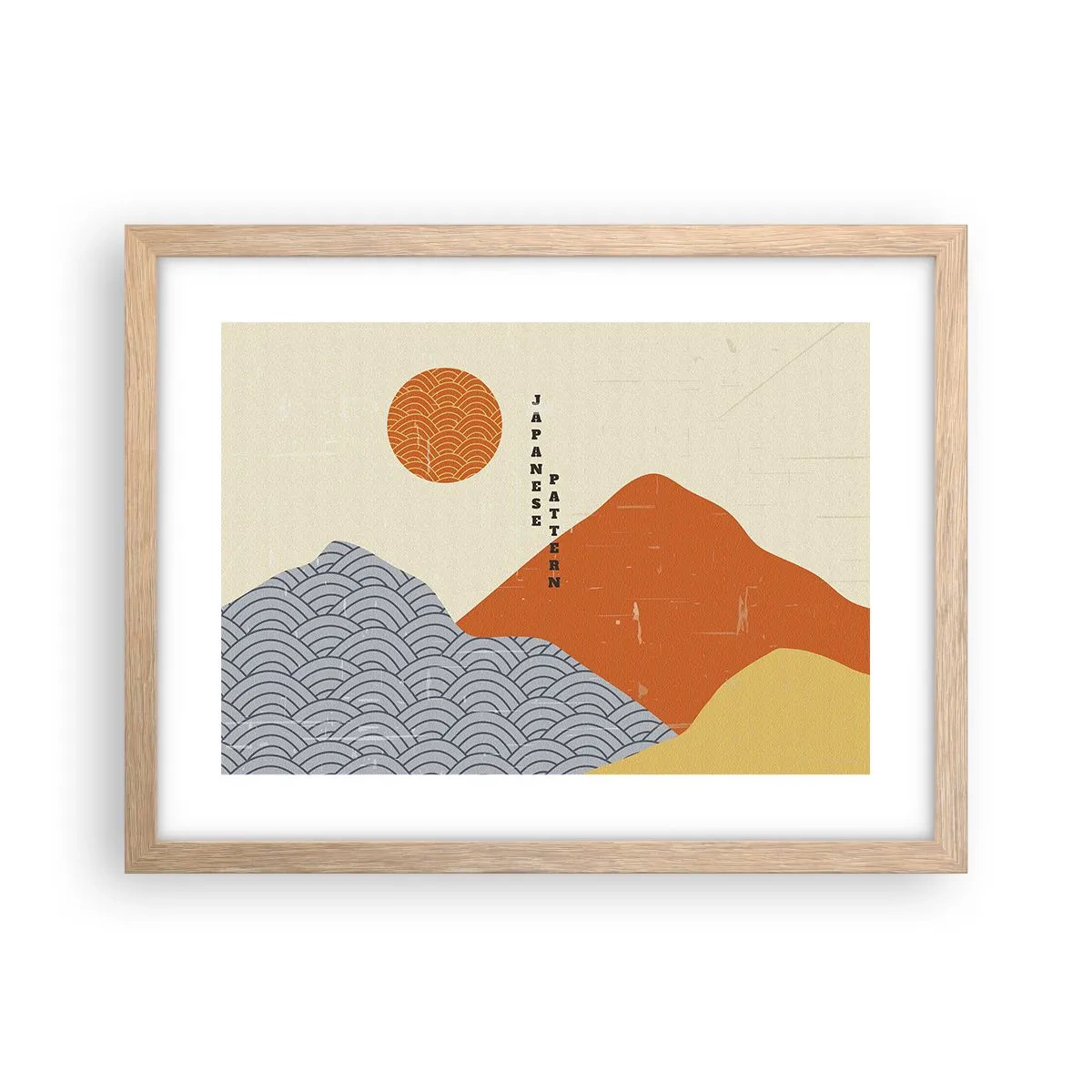 Póster en marco roble claro - En el espíritu japonés - 40x30 cm