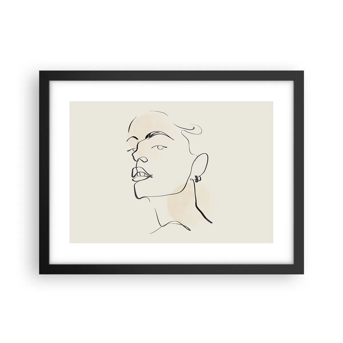 Póster en marco negro - Una mirada orgullosa - 40x30 cm