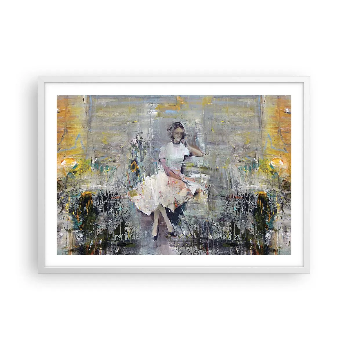 Póster en marco blanco - Clásica y moderna - 70x50 cm