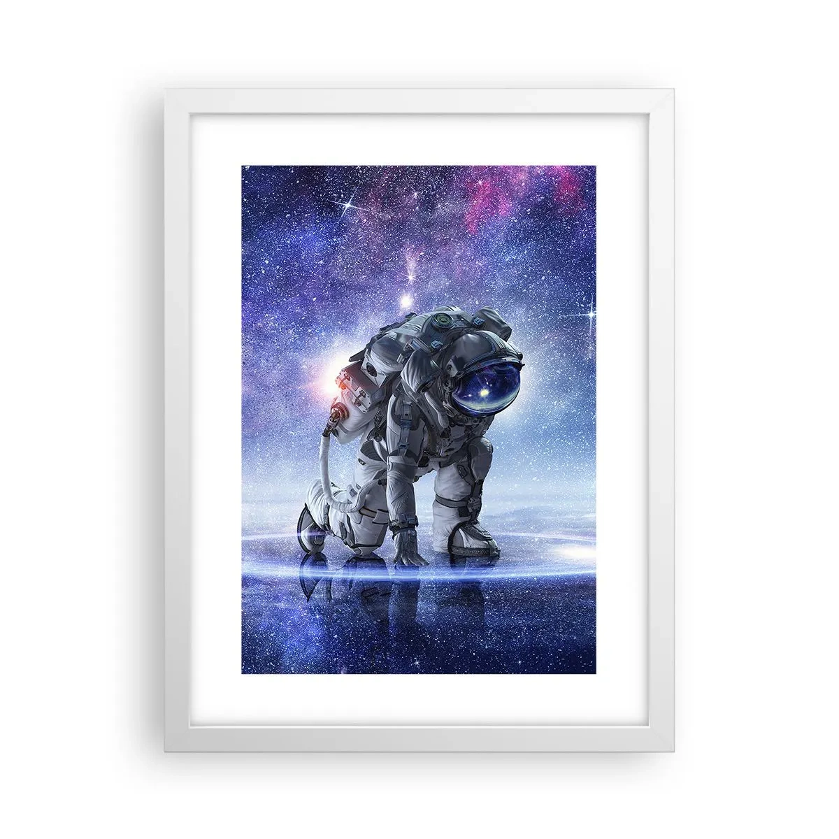 Póster en marco blanco - Cielo estrellado sobre mí - 30x40 cm