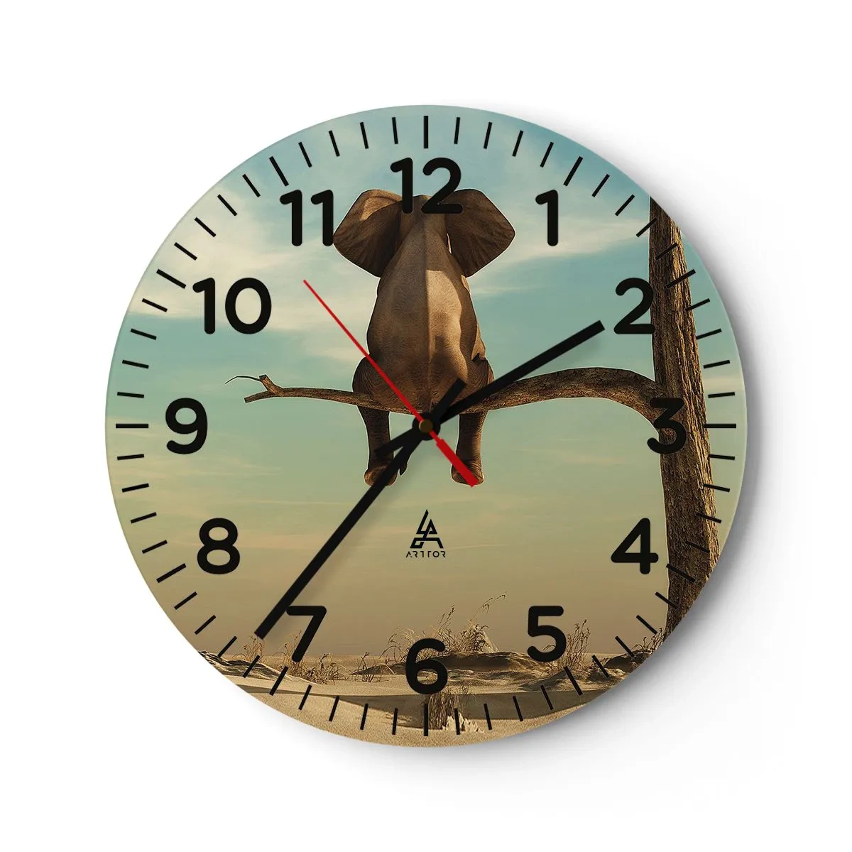 Reloj de pared - Reloj de vidrio - Un nuevo punto de vista - 40x40 cm