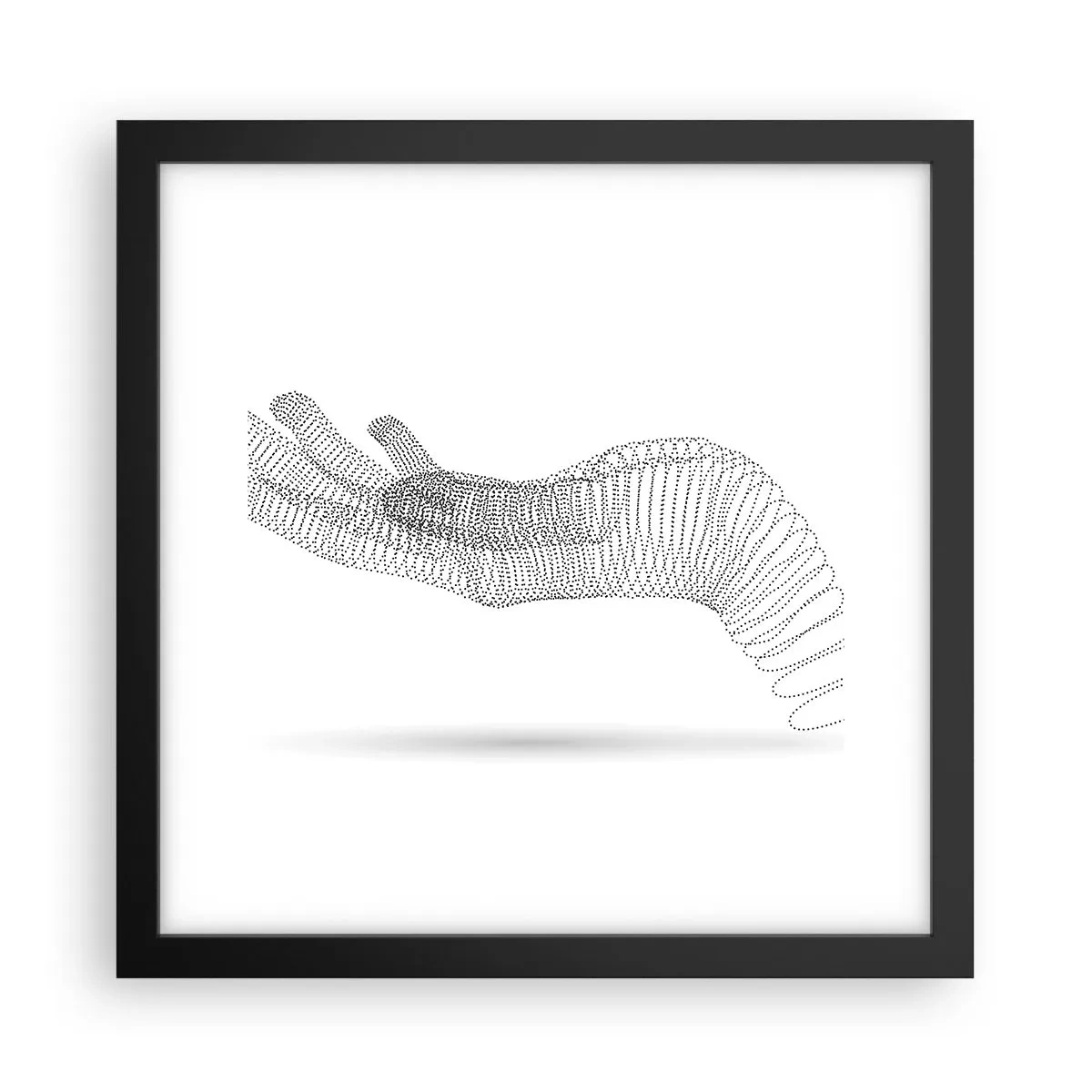 Póster en marco negro - Mano elástica - 30x30 cm