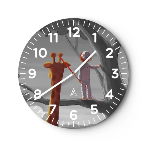 Reloj de pared - Reloj de vidrio - ¿Está sucediendo de verdad? - 40x40 cm