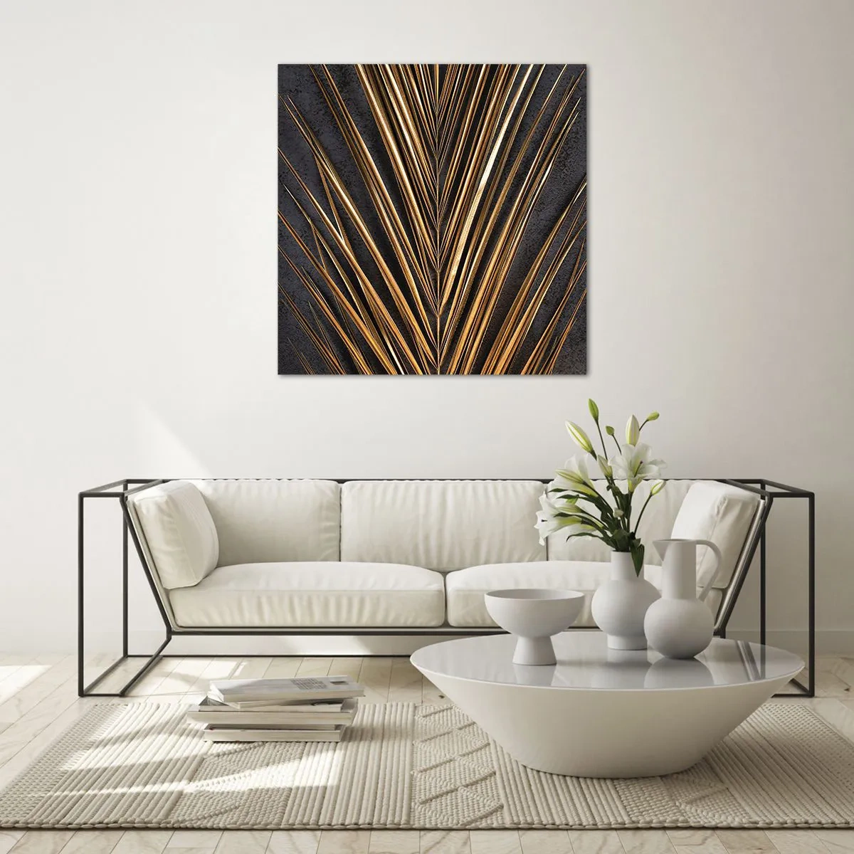 Cuadro sobre vidrio - Impresiones sobre Vidrio - El oro de los trópicos - 70x70 cm