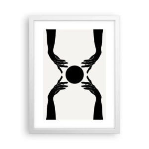 Póster en marco blanco - Una señal secreta - 30x40 cm