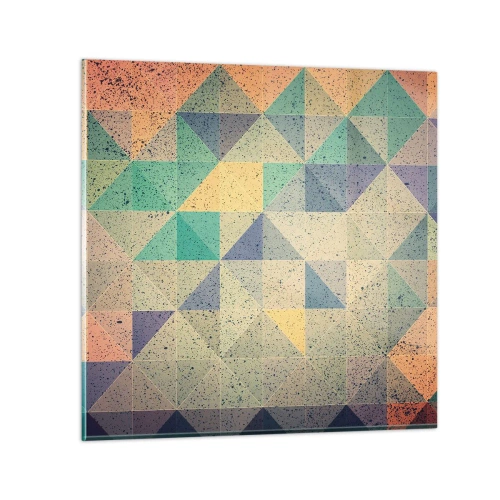 Cuadro sobre vidrio - Impresiones sobre Vidrio - República de los triángulos - 30x30 cm
