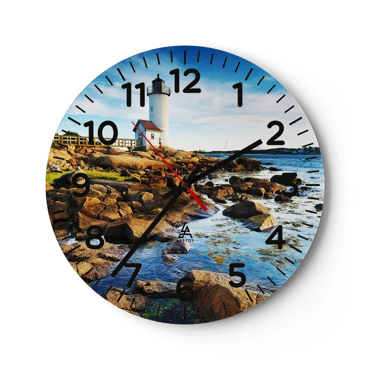 Reloj de pared - Reloj de vidrio - Esperando vuestro regreso - 30x30 cm