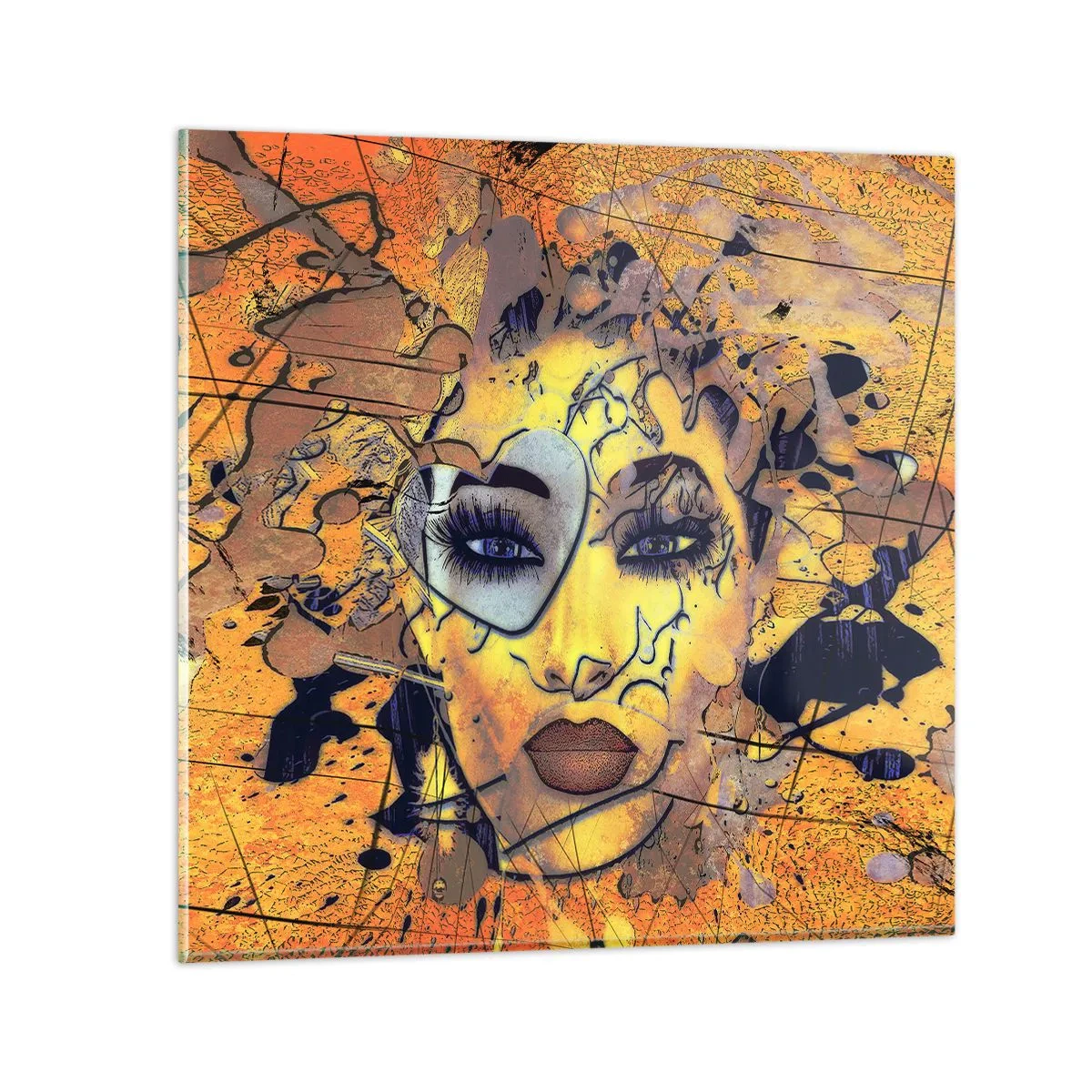 Cuadro sobre vidrio - Impresiones sobre Vidrio - La belleza del sol - 50x50 cm