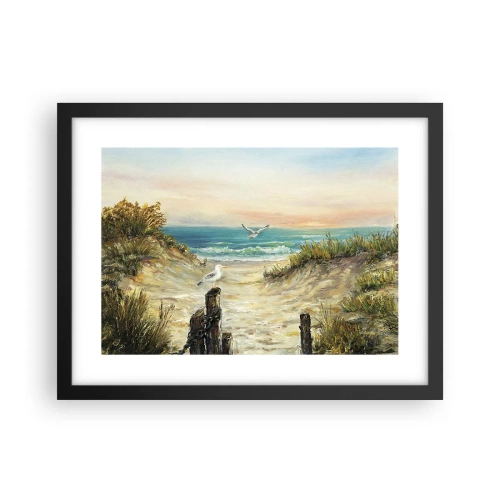 Póster en marco negro - Un retiro ventoso - 40x30 cm